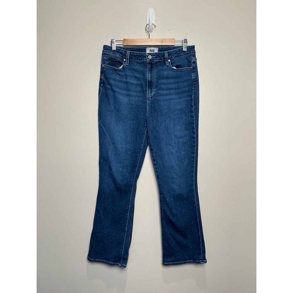 Paige Claudine‎ High Rise Ankle Flare Jeans Blue Denim Size 32
